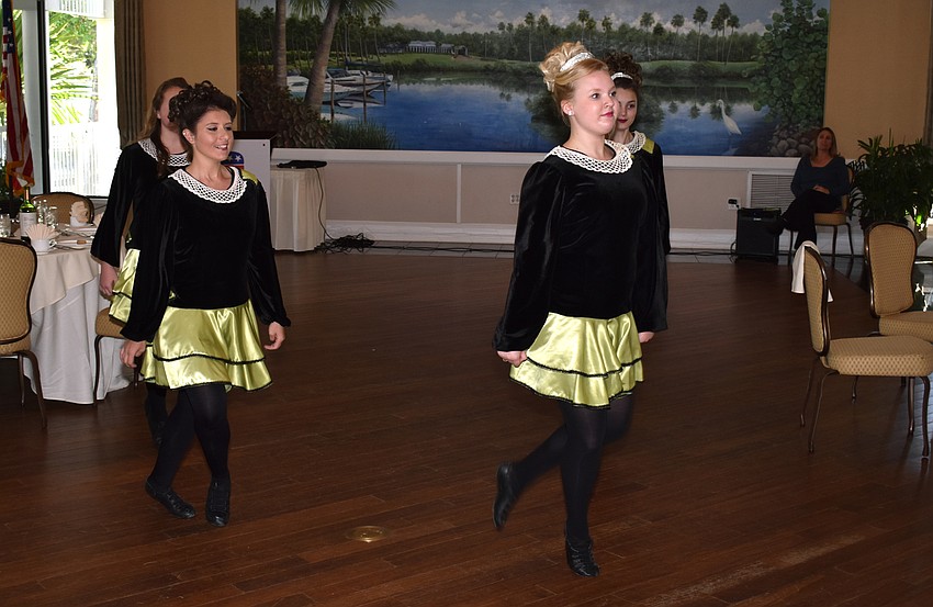 Irish Dance Academy of Sarasota dancers perform for guests.