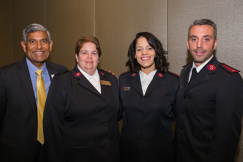 Floyd Dias, Capt. Debbie Alderson, Lts. Veronica and William Conley