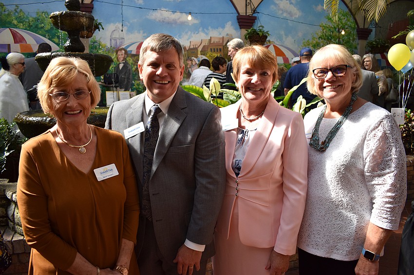 Co-Chairwoman Sandi Stewart, Samartian Executive Director Rev. Rick Howell, Co-Chairwoman Melissa Gurchiek and Samaritan Board President Marlene Petro