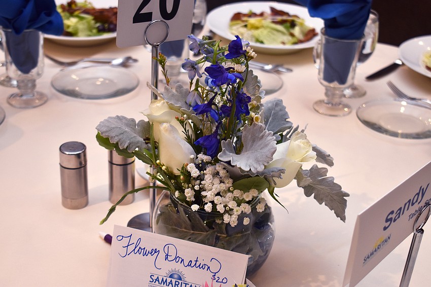 Floral centerpieces were available for $20.