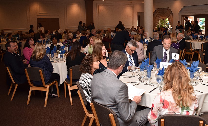 Guests packed the ballroom of Michael’s On East for the organization’s first sold-out luncheon.