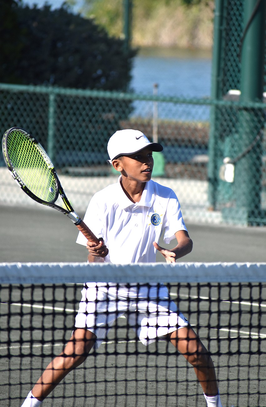 Orel Adga participates in a rally drill during the exhibition.
