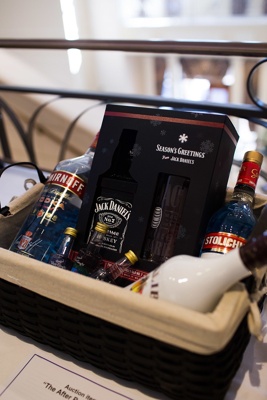 Silent auction items included this 