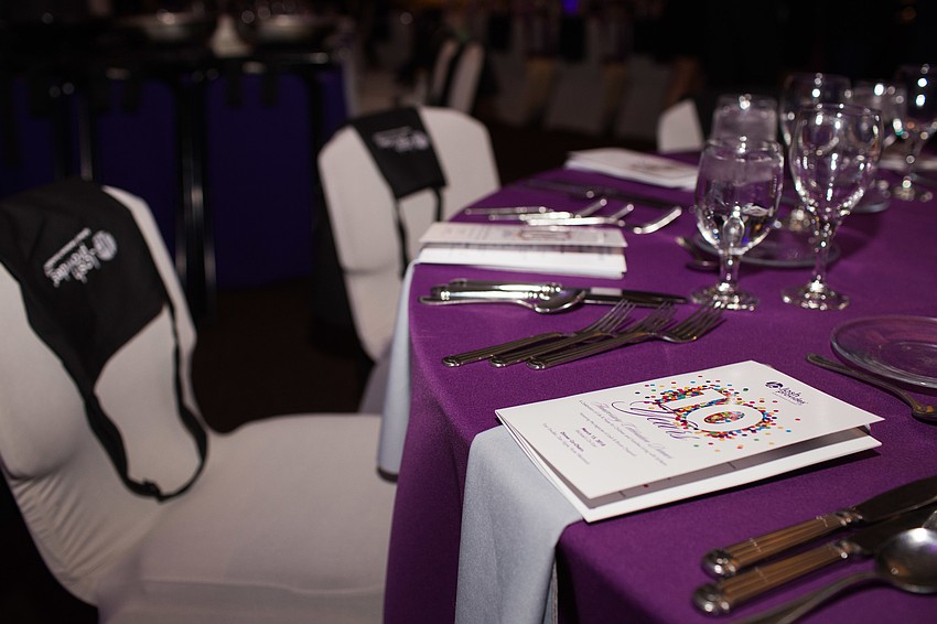 The room was decorated in purple, since purple is the color for Epilepsy awareness.