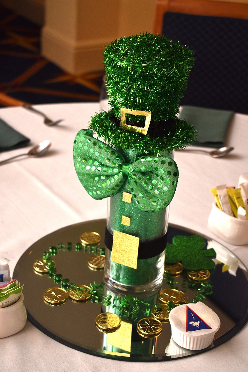 Each table was decorated with Saint Patrick’s Day decorations.