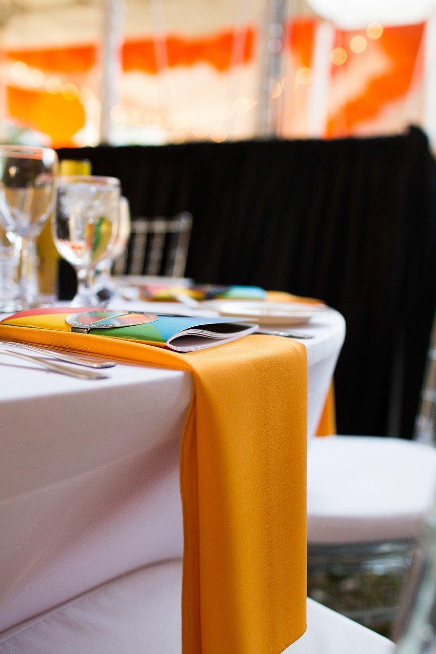 Each section of tables had its own color.