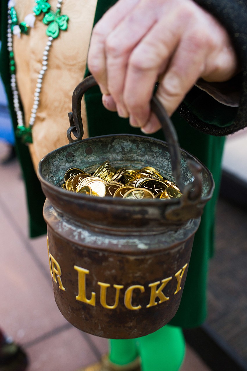 Kevin Friedman shows off his pot o' gold.