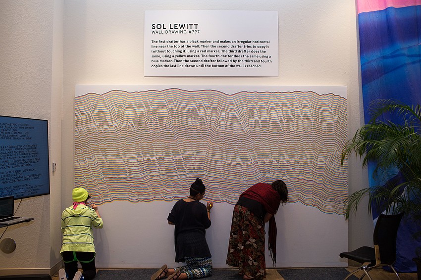 Students in the fine arts/visual studies department worked on Sol LeWitt: 