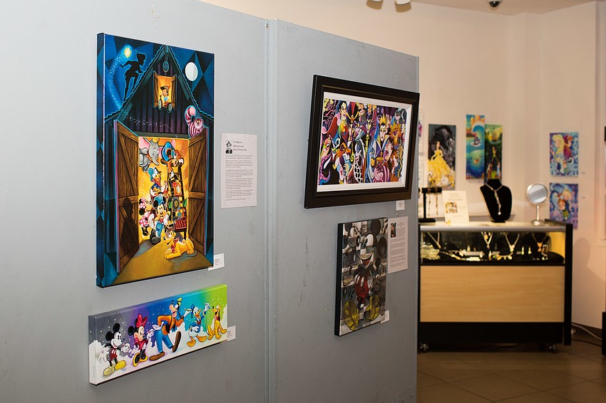 Tim Rogerson's works were on display and for sale.