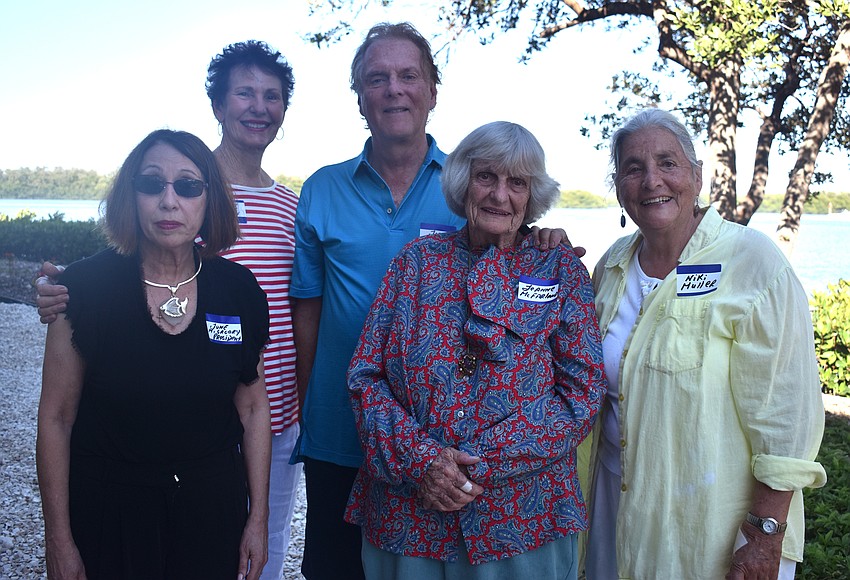 Sleepy Lagoon Homeowner Association President Judy McGroary, Secretary Helen Owen, Vice President Jim Whitman and event hosts Jeanna McFarland and Niki Muller