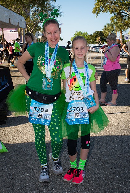 Angela Rubright with her daughter Ashley,  who ran her first 10K race.