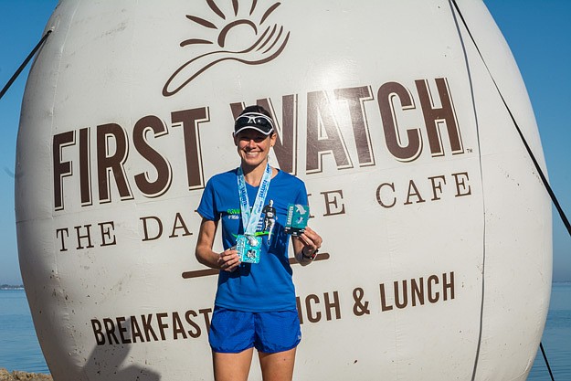 Wendy Tocha of St. Petersburg, Florida took first place for the women's 10K race.