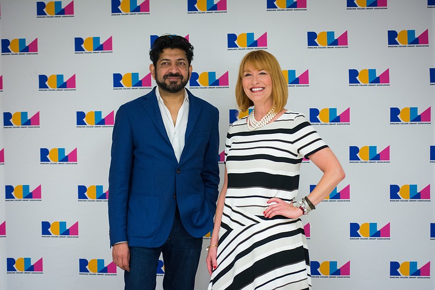 Siddhartha Mukherjee with RCLA Town Hall Chairwoman Emily Walsh