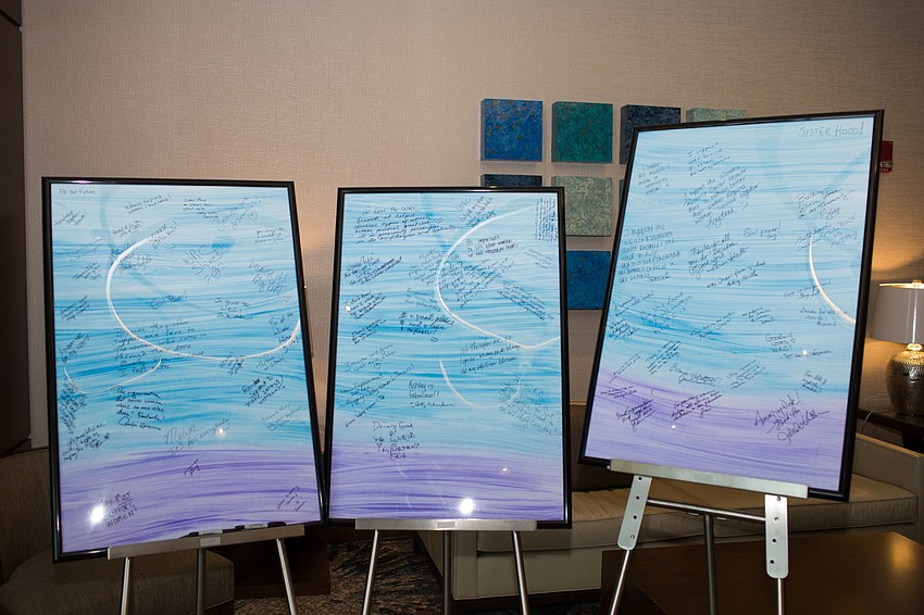 Guests were invited to write why they love WRC on three message boards, which will hang in the separate WRC offices in Bradenton, Sarasota and Venice.