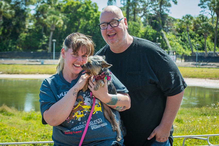 Jessie and Jim Carroll with their dog Gibson.