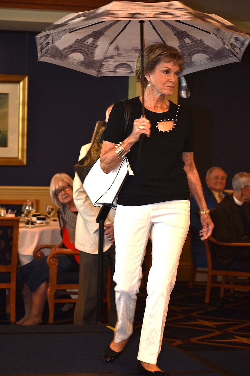Pat Anderson walks the runway.