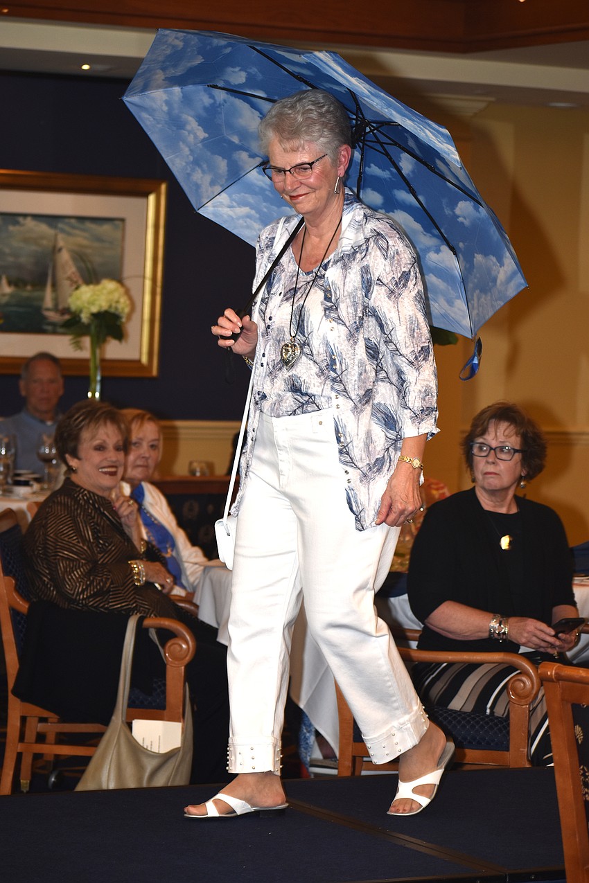 During the fashion show, models showed off clothing from Panache, a women’s boutique on Main St. in Sarasota.