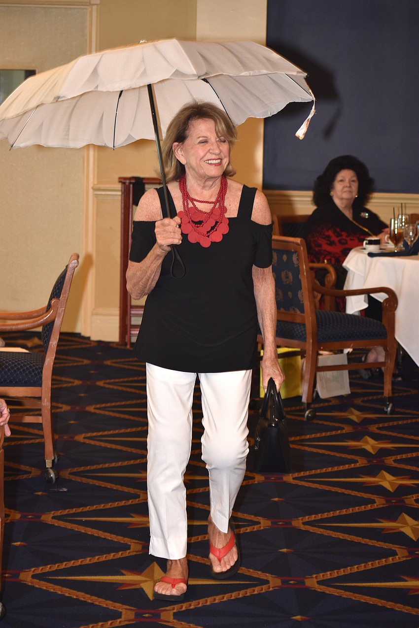 During the fashion show, models showed off clothing from Panache, a women’s boutique on Main St. in Sarasota.