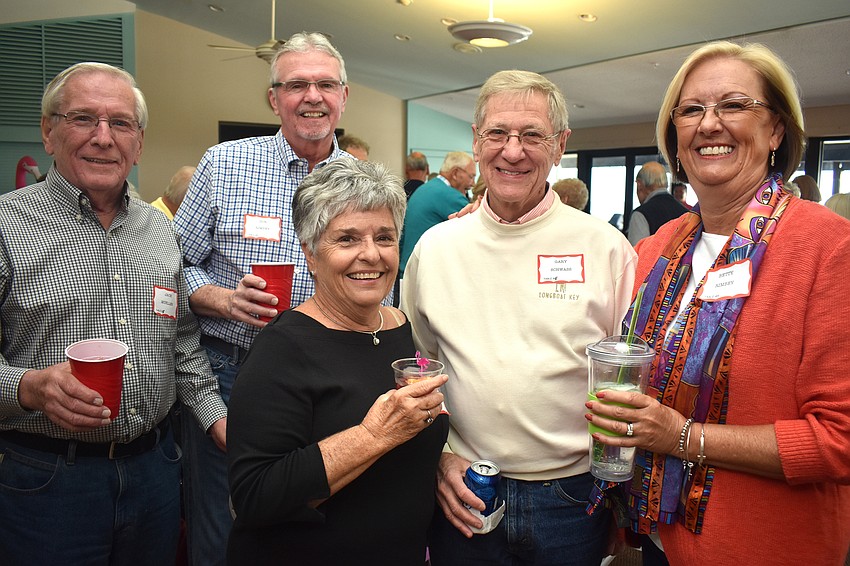 Jack Mueller, Don Rimbey, Peggy and Gary Schwass and Betty Rimbey