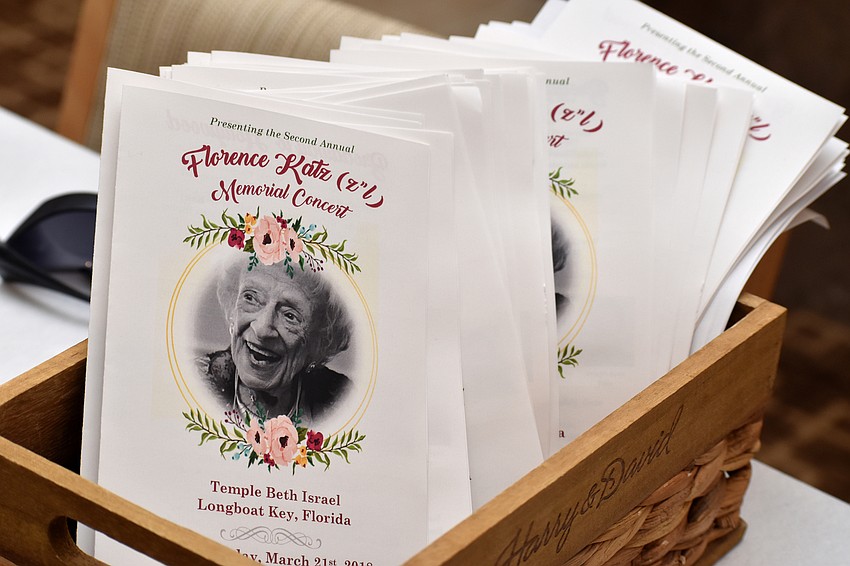 The Florence Katz Memorial Concert began in 2017 to honor Katz, who was a former Temple Beth Israel choir director.