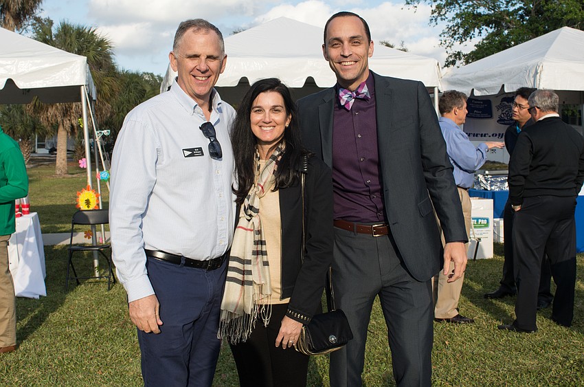 Bob and Leslie Williams with Greater Sarasota Chamber of Commerce President and CEO Kevin Cooper
