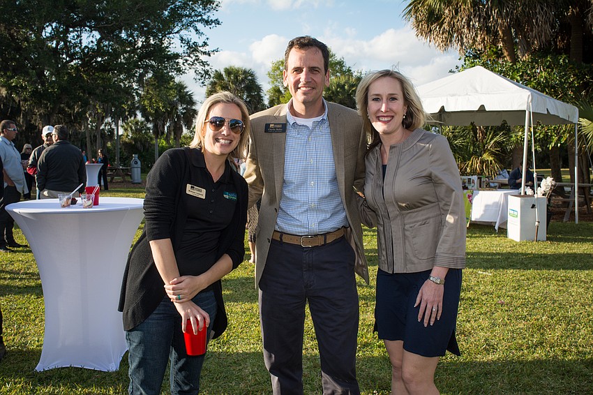Greater Sarasota Chamber of Commerce Vice President Brittany Lamont, Greater Sarasota Chamber of Commerce Board of Directors Chair Charlie Bailey and Crystal Bailey