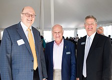 Cliff Walters, Mike Uertte and Board Chair and Honoree Paul Hudson