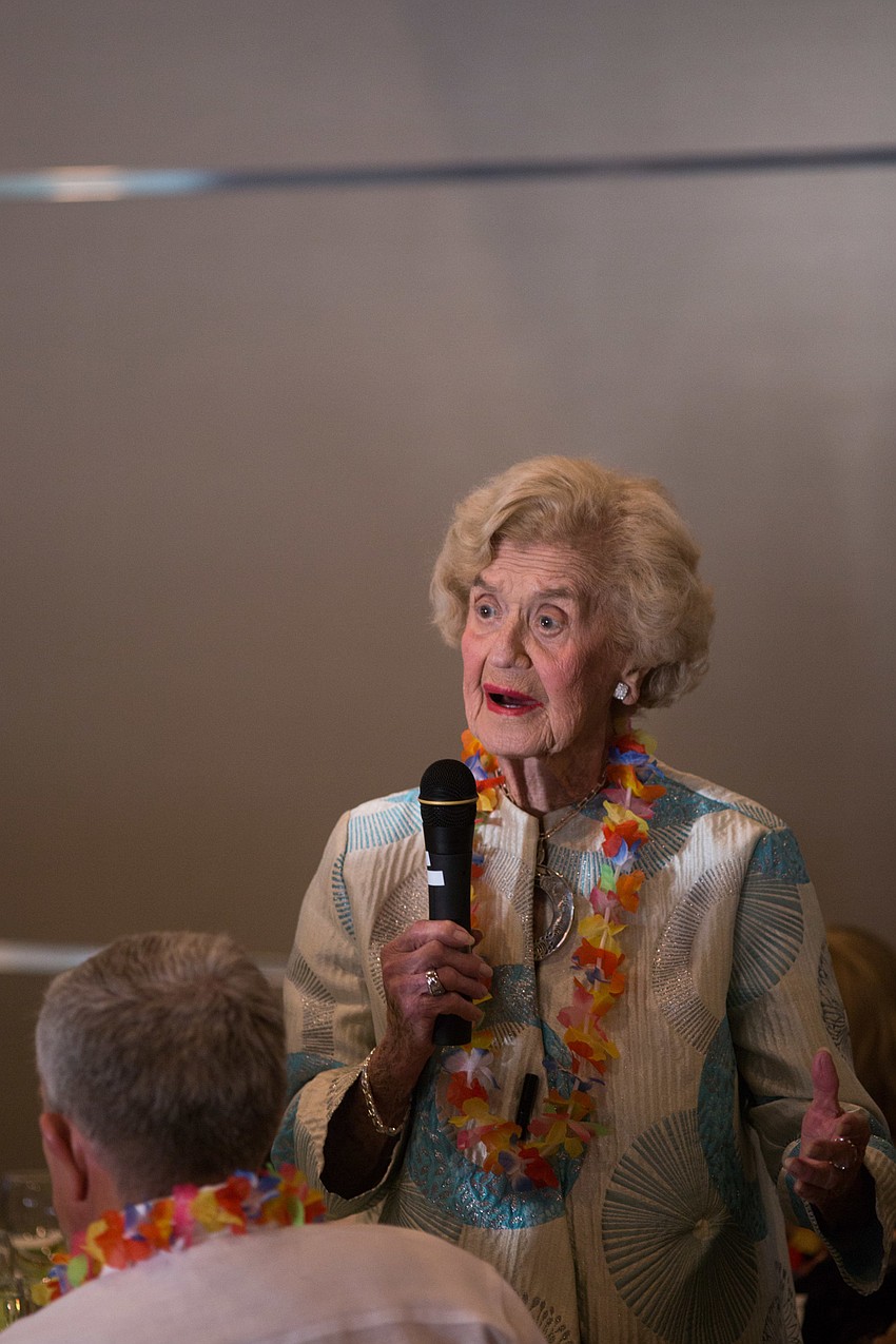 Betty Schoenbaum tells the audience what The Friendship Centers mean to her.