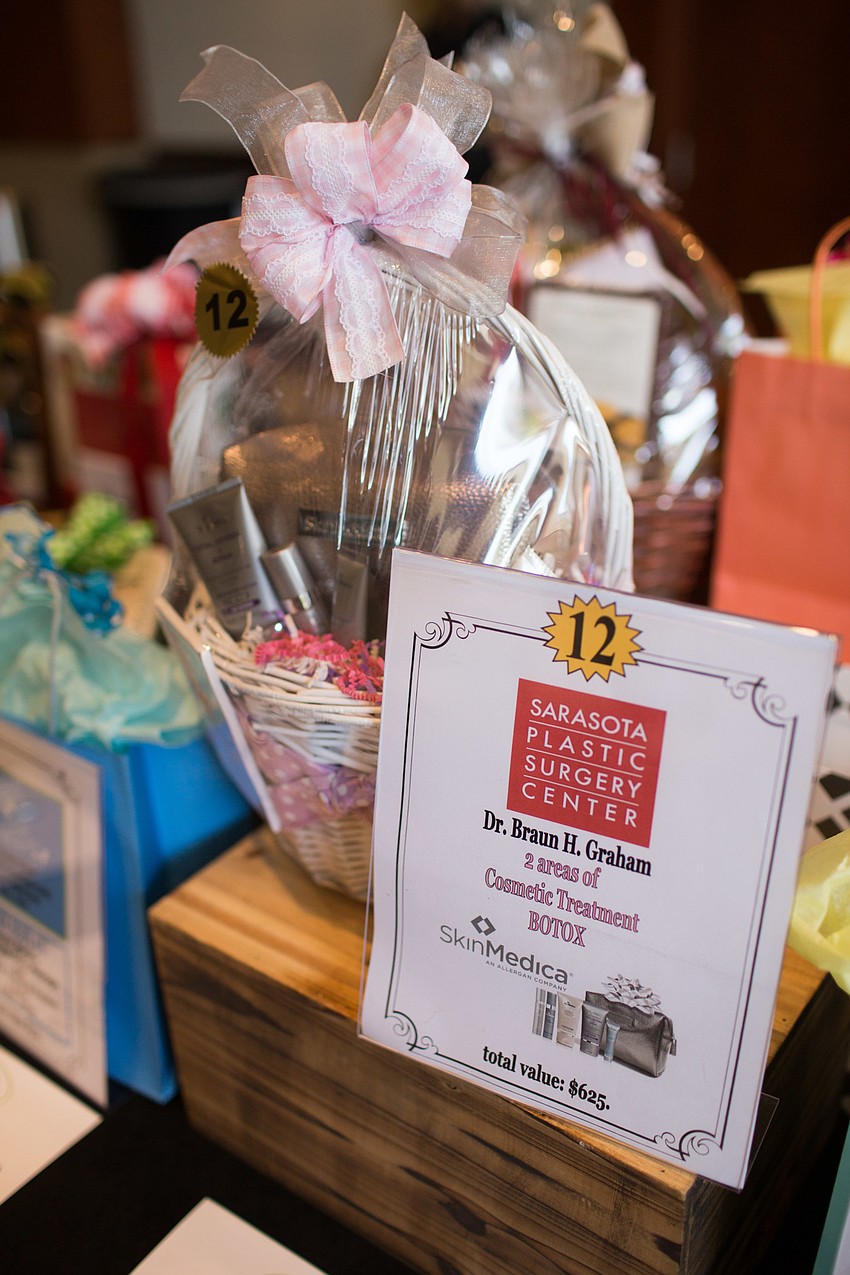 Silent auction items varied from baskets to experiences.