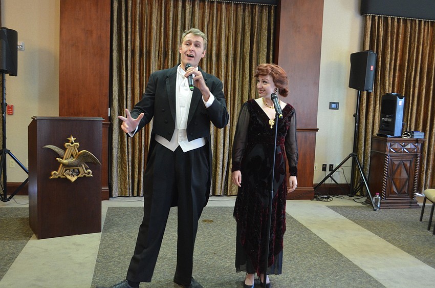 Christopher Kehoe and Vera Samuels from The Players Theater rehearse for their 'Funny Girl' performance.