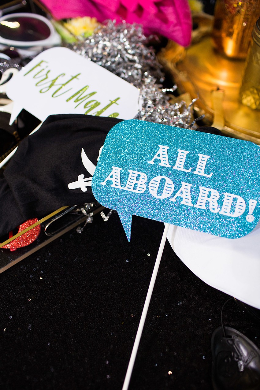 A photobooth was set up for guests to use.