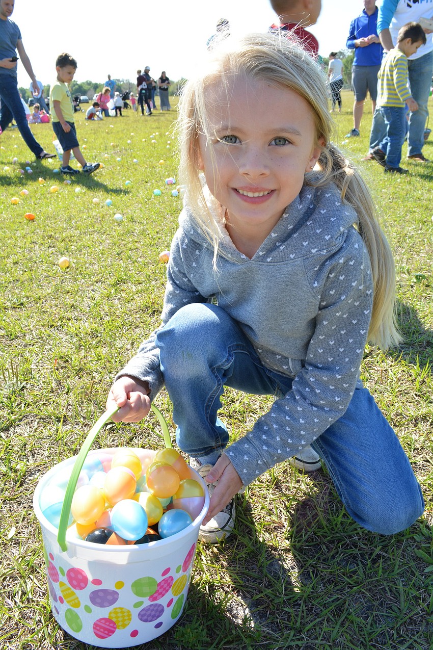 Five-year-old Finley Stark, of Lakewood Ranch,  bicycled to the event from her home in Greenbrook. This was her first time at the event.