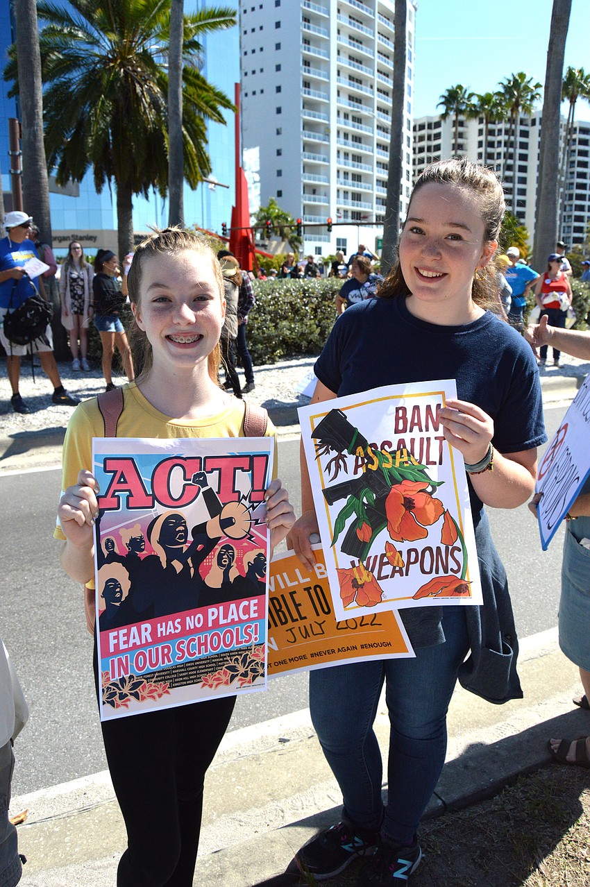 8th grader Willow Schwartzwald and 7th grader Amelia White