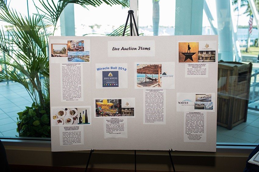 A live auction featured six different items.