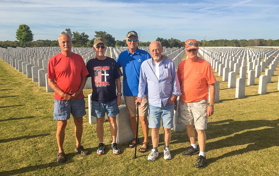 The Schuert brothers visit the Sarasota National Cemetery.  Photo courtesy Randy Shuert.