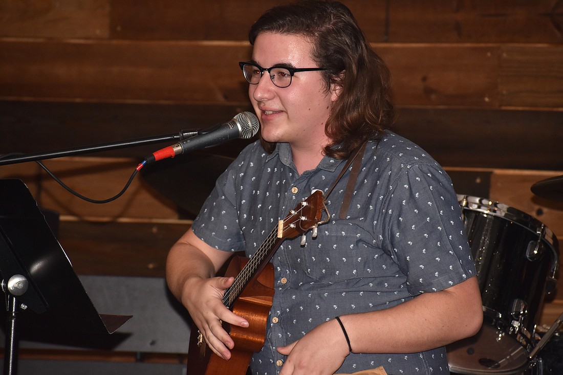 Andrew Lakey performs at a fundraising event for Music Heals Us on Jan. 26.