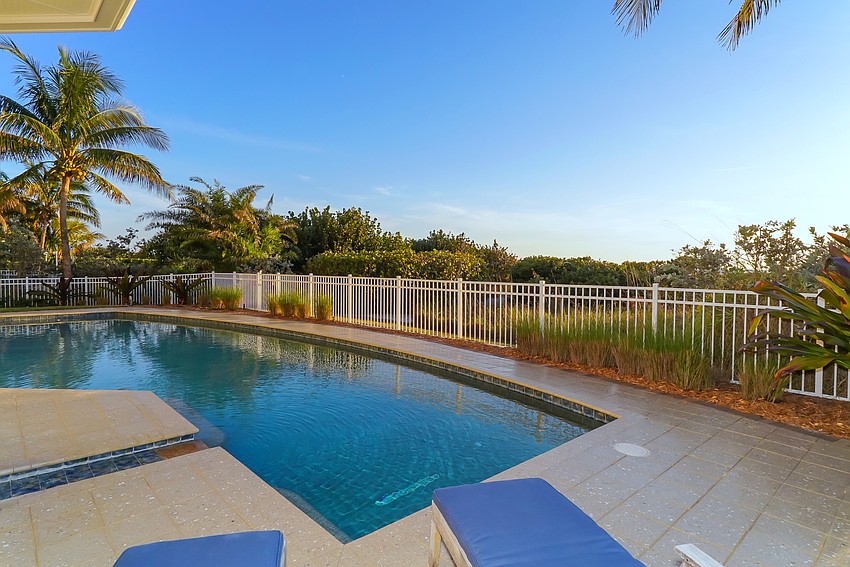 The home sits on .79 acres of gulf-front property.