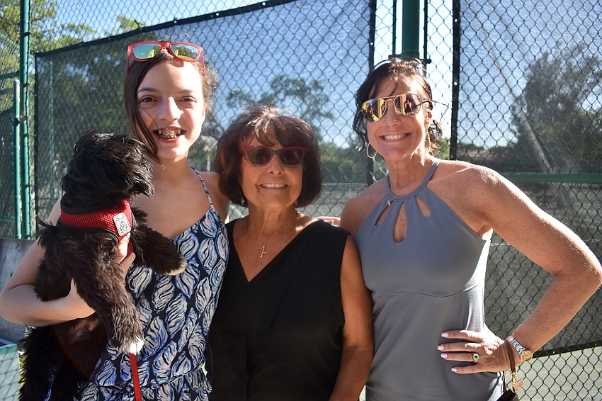 Gianna Maher with Peanut, Christine Short and Dina Maher
