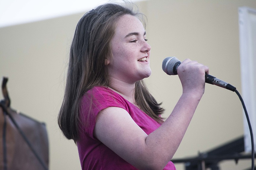 Sixth-grader Kylie Lawson sang Grenade by Bruno Mars.