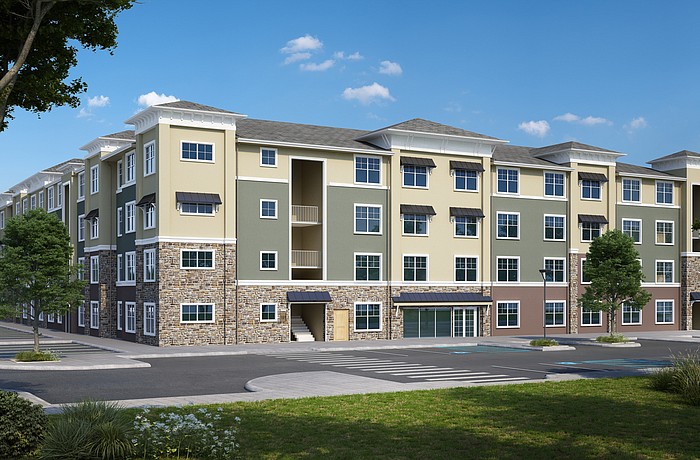 More than half of the units at Arbor Village, depicted in the above drawing, will go to homeless individuals with disabling conditions. The developer says the complex will function like a normal apartment property.