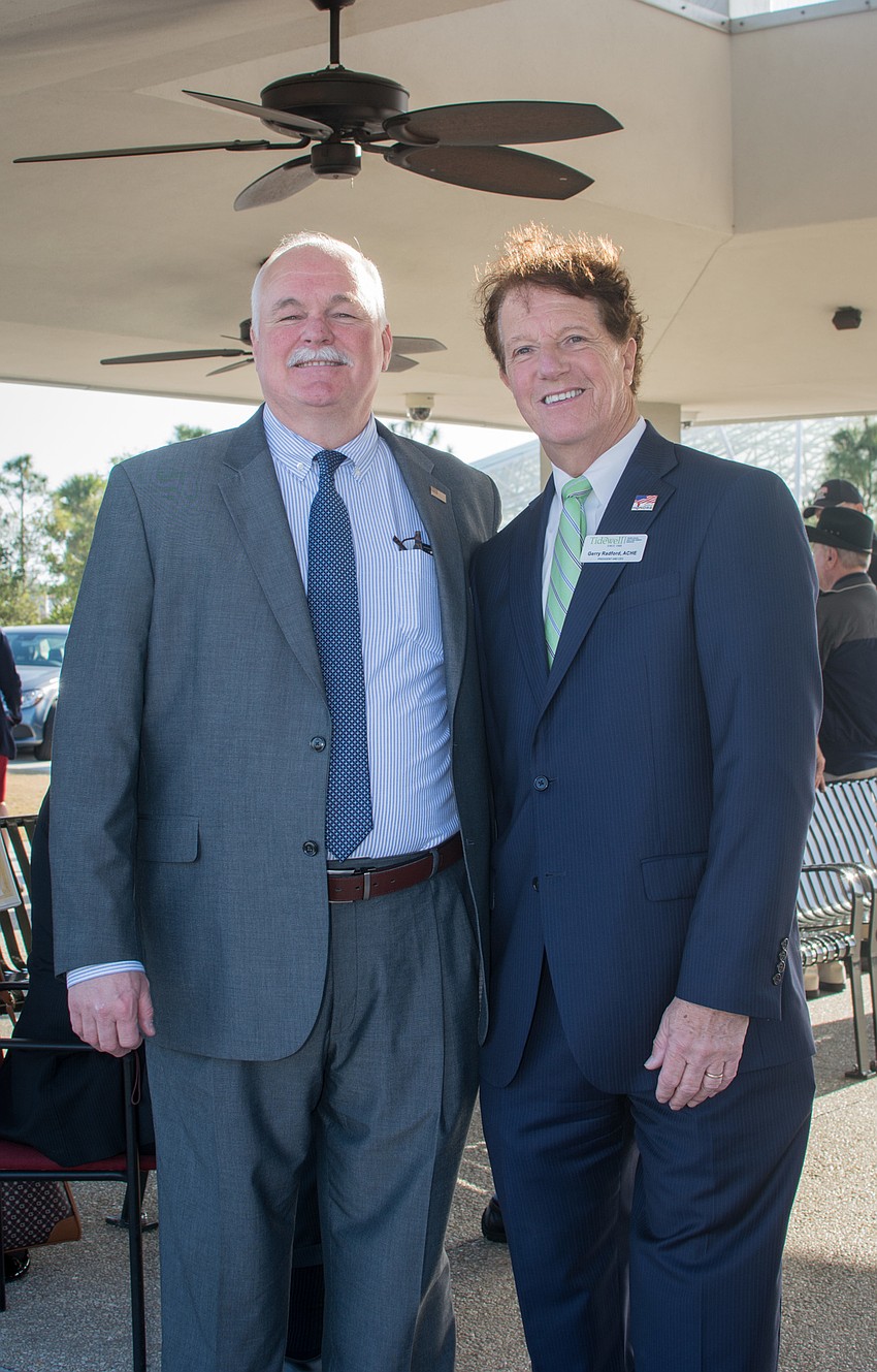 Under Secretary for Memorial Affairs  Randy Reeves with Tidewell Hospice CEO and President Gerry Radford