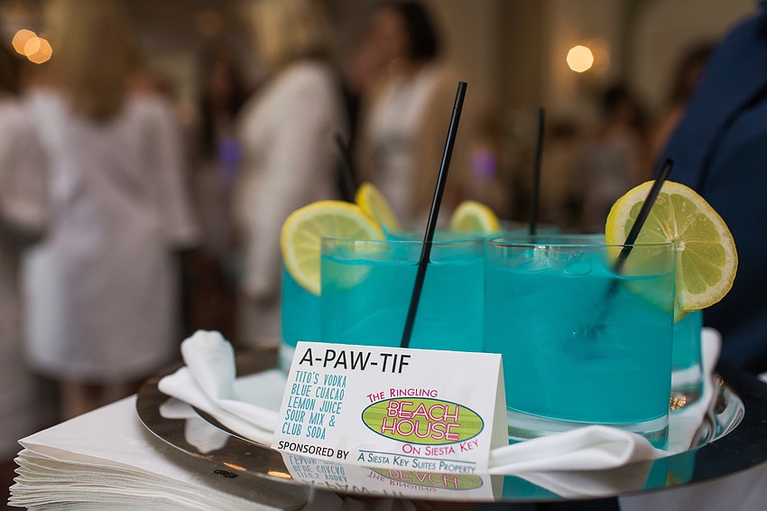 A signature drink was brought around for guests.