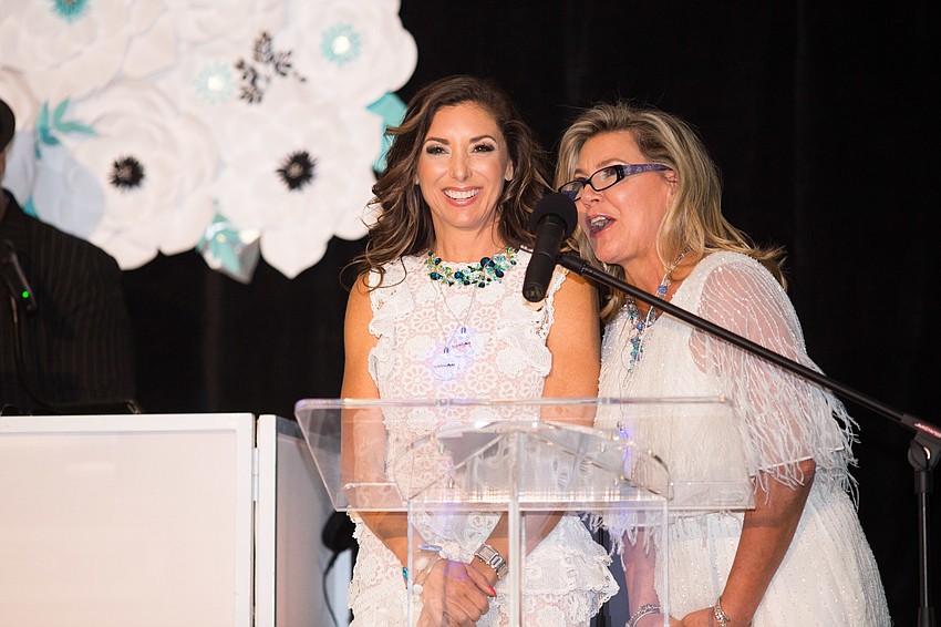 Co-Chairwomen Donna Koffman and Tammy Karp thank guests for coming.