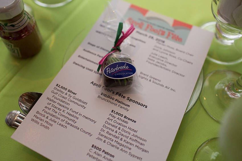 Each place setting had a chocolate waiting for whoever was seated there.