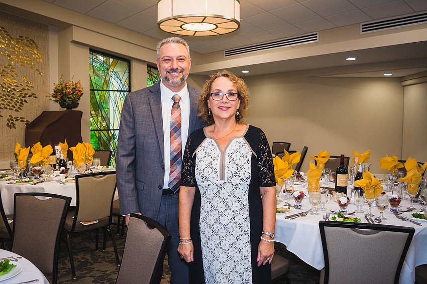 Rabbi Michael Shefrin with Ritual Committee Chairperson Marian Raupp.