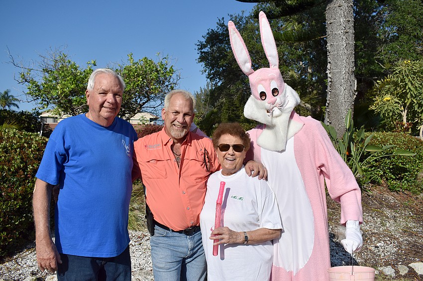 Ryan Edward, Mark Meador, Rosemary Edward and the Easter Bunny