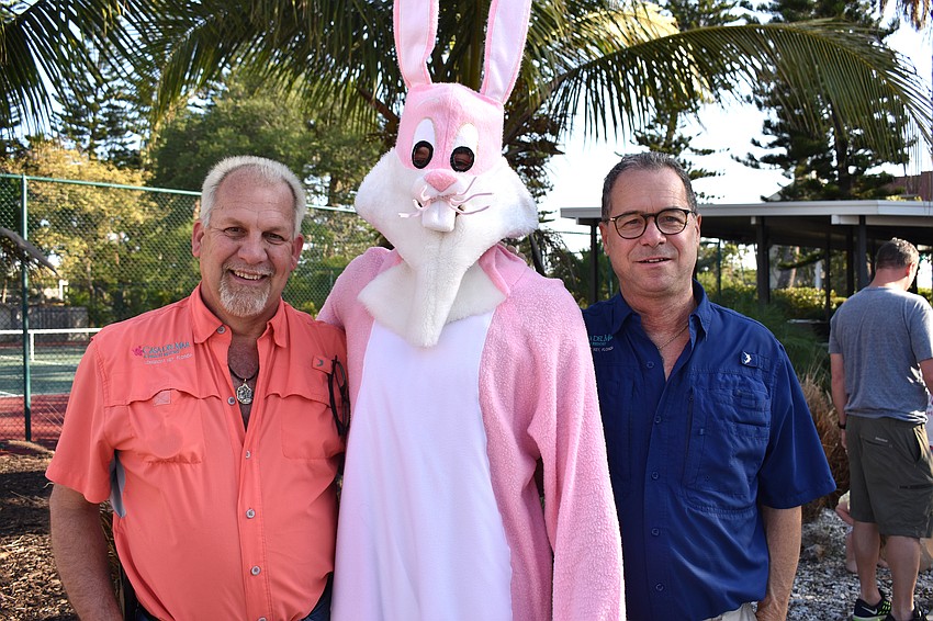 Mark Meador, the Easter Bunny and Scott Franza