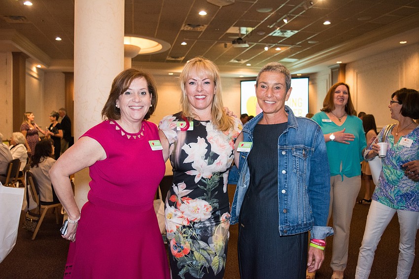 All Faiths Food Bank Chief Development Officer Denise Cotler with Board of Directors members Susan Jones and Nelle Miller