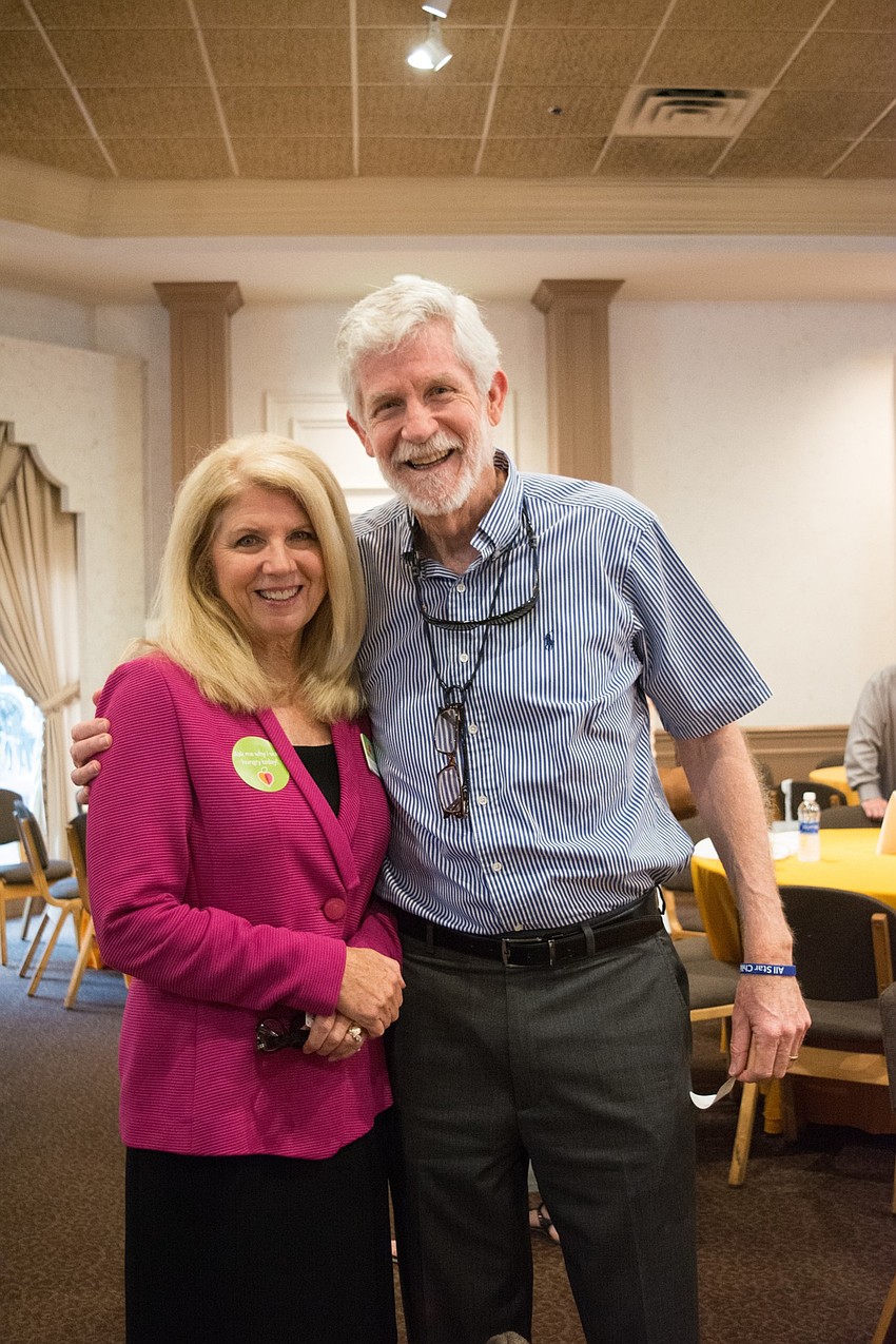 All Faiths Food Bank CEO Sandra Frank  with Dennis McGillicuddy