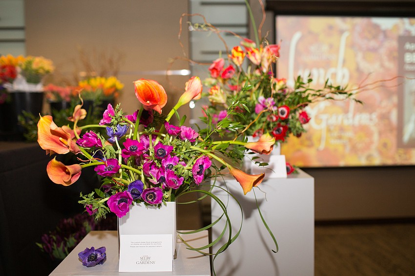 Bella Meyer created floral arrangements for guests to purchase for a donation.